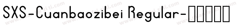 SXS-Cuanbaozibei Regular字体转换